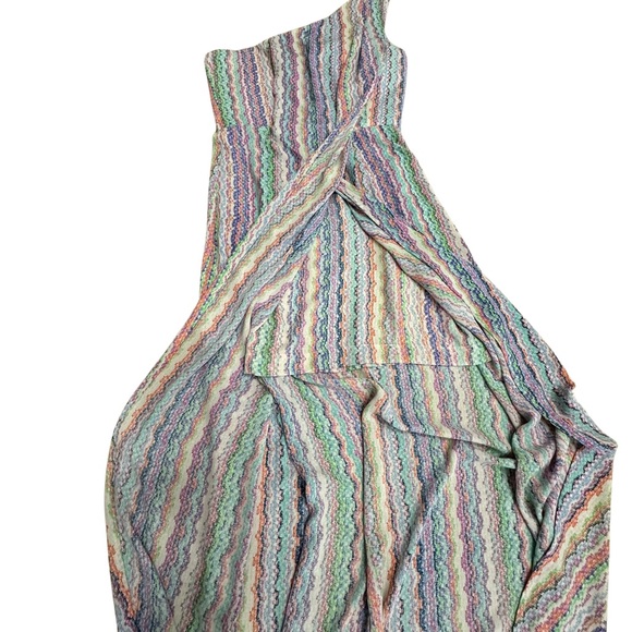 BCBMAXAZRIA Dries Front Slit Maxi Dress One Shoulder SZ 0 Multicolor NWT $338 - Picture 5 of 12